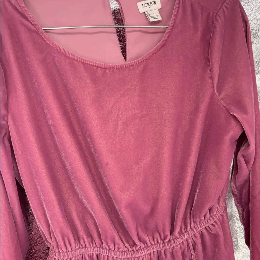 J. Crew Velvet A-Line Dress